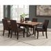 A&J Homes Studio Rectangular 76.85" L x 40.65" W Dining Set Wood/Upholstered in Black/Brown | 30 H in | Wayfair C-10WF6581-S5