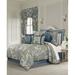 House of Hampton® Hermanda Blue/Green/Ivory Polyester 4 Piece Comforter Set Polyester in Blue/Green/White | Wayfair