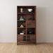 Loon Peak® Elser Bookcase Wood in Brown | 77.95 H x 38.58 W x 13.77 D in | Wayfair 4B2C1307FEF14E3FA408E9F07621CA95