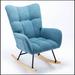 George Oliver Karlyn Metal Rocking Chair Metal in Blue | 35.5 H x 30.3 W x 25.2 D in | Wayfair CD5461D19CC34A5BAA714738EE099C60