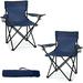 Arlmont & Co. Oshiro Folding Camping Chair w/ Cushions Metal in Blue | 31 H x 5.5 W x 9.4 D in | Wayfair 199E779C58964351804D9495433D3DB2