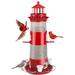 Arlmont & Co. Winon Metal Freestanding Decorative Bird Feeder in Gray/Red | Wayfair A590515985EE42A68496A21A84B1756D