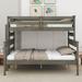 Longmeadow Twin over Full Futon Bunk Bed by Harriet Bee, Wood in Gray | 60.6 H x 58.3 W x 79.1 D in | Wayfair 1C52B2DEF697418185C1244B18800590