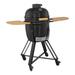 Kalamera 55.5" Kamado Charcoal Grill w/ Smoker Porcelain-Coated Grates/Stainless Steel/Ceramic in Black/Gray | 46 H x 55.7 W x 18.3 D in | Wayfair