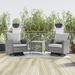 Winston Porter 3-Set Outdoor PE Wicker Furniture Swivel Rocking Couch Set w/ Coffee Table Metal in Gray | Wayfair C6D23B702EE54BFCB11DA6C4D5E041EC