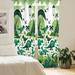 Ambesonne Dinosaur Curtains 2 Panel Set Pair of Jade Green Teal White Microfiber in Blue/Green/White | 63 H x 28 W in | Wayfair micps_sd2235_56x63