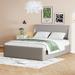 Latitude Run® Full Size Sleigh Bed w/ Side-Tilt Hydraulic Storage System, Linen Upholstery Upholstered in Gray | 40.6 H x 79.5 W x 57.5 D in | Wayfair