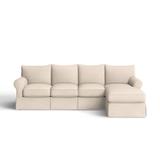 Multi Color Sectional - Birch Lane™ Bircham Slipcovered Sectional w/ Sleeper Sofa Upholstery/Cotton | Wayfair 413D0DFB85AC48E2A881B65CA04C2AD7