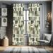 Ambesonne Ethnic Curtains 2 Panel Set Pair of Ivory Peacock Green Rust Microfiber in Black | 63 H x 56 W in | Wayfair micps_sd2267_56x63