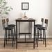 17 Stories Zalani 47.24" L x 23.6" W Dining Set Wood/Upholstered/Metal in Black/Brown/Gray | 35.4 H x 23.6 W x 47.24 D in | Wayfair