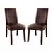 Red Barrel Studio® Catha Dining Chair Faux Leather/Upholstered in Brown | 38.75 H x 19 W x 26 D in | Wayfair 3835EC1A39D94948AAACFFD7F5818298