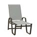 Red Barrel Studio® Holna Reclining Chaise Lounge Metal in Blue/Brown/Gray | 48 H x 27.75 W x 65 D in | Outdoor Furniture | Wayfair