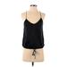 Cami NYC Tank Top Black Print V-Neck Tops - Women's Size X-Small