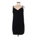 ASOS Casual Dress - Shift V Neck Sleeveless: Black Solid Dresses - Women's Size 8