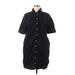Old Navy Casual Dress - Mini Collared Short sleeves: Black Solid Dresses - Women's Size Medium