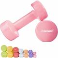 ScSPORTS® Vinyl Hanteln - 2er Set, 1kg (2x0,5kg), Rutschfest, Pastell, Pink - Kurzhanteln,