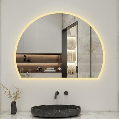 4/5 Rund led Badspiegel Wandspiegel Badezimmerspiegel Touch + Beleuchtung 3 Farben Dimmbar Memory Image
