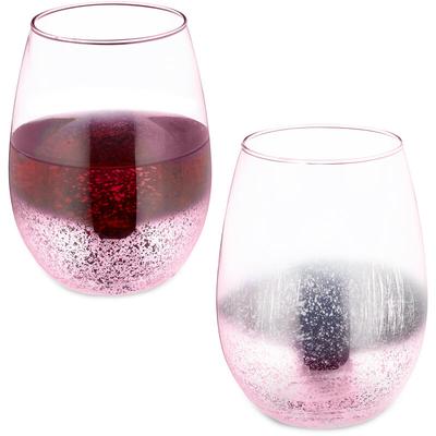 Weingläser ohne Stiel, 2er Set, Rotweinbecher, je 500 ml Fassungsvermögen, Wassergläser, Image