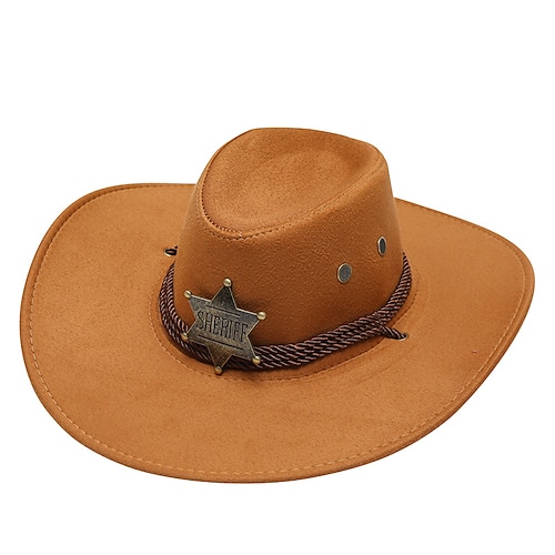 18° Secolo 19° secolo Stato del Texas Cappello da Cowboy Cowboy del West Americano Costume Per uomo Per donna Vacanza Casual Quotidiano Adulti Cappello