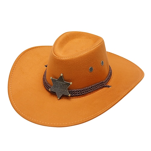 18° Secolo 19° secolo Stato del Texas Cappello da Cowboy Cowboy del West Americano Costume Per uomo Per donna Vacanza Casual Quotidiano Adulti Cappello