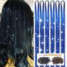 kit tinsel per capelli neri con strumento 6 pezzi 1200 ciocche tinsel per capelli resistente al calore capelli fata scintillanti brillanti estensioni dei capelli tinsel glitter per donne ragazze