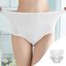 YWDJ Period Underwear for Women Cotton Lightweight High Waist No Show Underwear Panties Brief Panties For High Waisted Underwear Comfy Underwear For Underware White XL