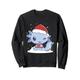 Cute Baby Axolotl Santa's Hat Christmas Print Sweatshirt