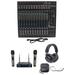 Mackie 1642VLZ4 16-channel Compact Analog Mixer+(2) Wireless Mics+Headphones