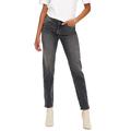 Damen ONLY Stretch Ankle Jeans | Gerade ONLEMILY High Waist Hose | Classic Design Denim Straight Pants, Farben:Grau, Größe:33W / 32L