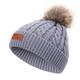 Kids Winter Beanie Hat, Children's Warm Fleece Lined Knit Thick Ski Cap with Pom Pom for Boys Girls