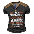 I'm a Welder I Can't Fix Stupid but I Can Fix What Stupid Does Men's Street Style 3D Print Henley Shirt Waffle T Shirt Sports Outdoor Casual Holiday T shirt Black Navy Blue Brown Short Sleeve Henley