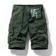 Men's Cargo Shorts Hiking Shorts Zipper Pocket Drawstring Plain Breathable Soft Knee Length Casual Daily Cargo Slim ArmyGreen Black Micro-elastic