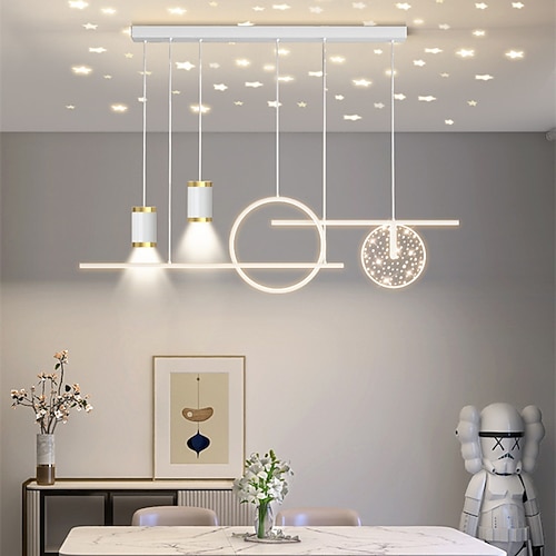 neue star restaurant kronleuchter moderne einfache streifen bar tischlampe nordische esszimmerlampe Image