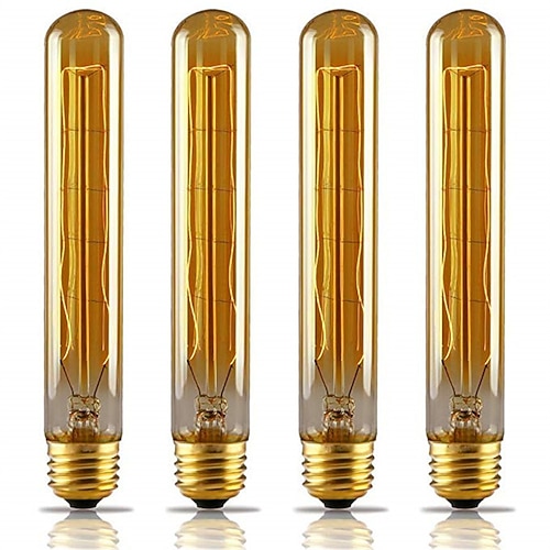 Retro-Lampe T185, 40 W, E27-Filament, dimmbar, dekorative Glühlampe, Ampulle, Vintage-Edison-Glühbirne für Zuhause Image