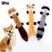 Leylayray 3Pcs Toys For Puppies Toy Dog Chew Toy For Teething Chewing No Stuffing Plush Animal Dog Toy For Small Medium Large Dog chew toy dog