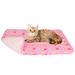 USCCE Self Cooling Cat Mats for Indoor Cats Dogs Cute Pattern Ice Silk Pet Beds for Small Dogs & Cats Washable-Rectangle Pet Summer Cooling Beds for Puppy and Kitten Clearance Under $15 Pink/L