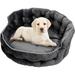 Round Dog Bed for Small Dogs Washable Luxury Pet Sofa Bed Couch Super Soft Fluffy Self Warming Sleeping Puppy Bed Cat Bed for Indoor Cats Non-Slip Bottom 18 inch