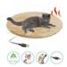 KEINXS Winter Pet Electric Heating Pad Blanket Dog Cat Electric Heating Bed Plush Mat USB Charging Sleeping Blanket For Travel Dog Bed