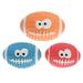 Teething Toy 3pcs Latex Dog Squeaky Toys Rugby Dog Chew Toys Puppy Teething Toys Dog Molar Toy Interactive Dog Toys for Dog Puppy Play Assorted Color Football Toys