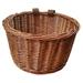 AntiGuyue 1 Pc Woven Bucket Bike Imitation Rattan Basket Waterproof Wicker Food Basket for Children Bike (Dark Brown)