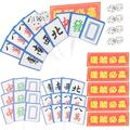 80 Pcs Chinese New Year Party Supplies Mahjong Theme Cake Card Wedding Paper Cup Baby