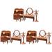 3 Sets Dollhouse Desk Play Kitchen Nativity Ornaments for Kids Gifts Stocking Stuffers Toys Tiny Furniture Mini Baby Plastic Child