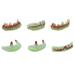 3 Set/6pcs Halloween Teeth Artificial Double Layer Luminous Zombie Teeth Plastic Toy Halloween Scary Decoration Party Props (1 Set/2pcs)