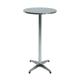 Table haute de bar bistrot avec Plateau rabattable ø 57 cm en aluminium