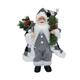 CNKOO Standing Doll Christmas Santa Claus Plaid Clothing Decoration Party Festival Craft Ornament Black and White