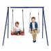 Qhomic 2-IN-1 Swing Set 440LBS Capacity Swing Sets with Saucer Swing & Belt Swing Adjustable Waterproof Swing Seat for Kids for Backyard Park Playground