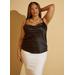 Plus Size Draped Satin Cami