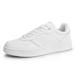 Hawkwell Men s Classic Leather Low Top Fashion Sneakers Casual Dress Sneakers Skate Tennis Basketball Style Walking Shoes White Leather 7 M US