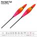 Hot. Night fishing Buoy Strike Indicator 2 light Red Light/Green Light Bobbers Rock fishing Floats Electronic Fishing float Light Float RED LIGHT TAIL BUOYANCY-0.5G