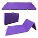 Fitness Gym & Balance Mat 120 * 48 High Density Folding Exercise Gymnastics Mat with Carry Handles for Yoga Aerobics Pilates Purple